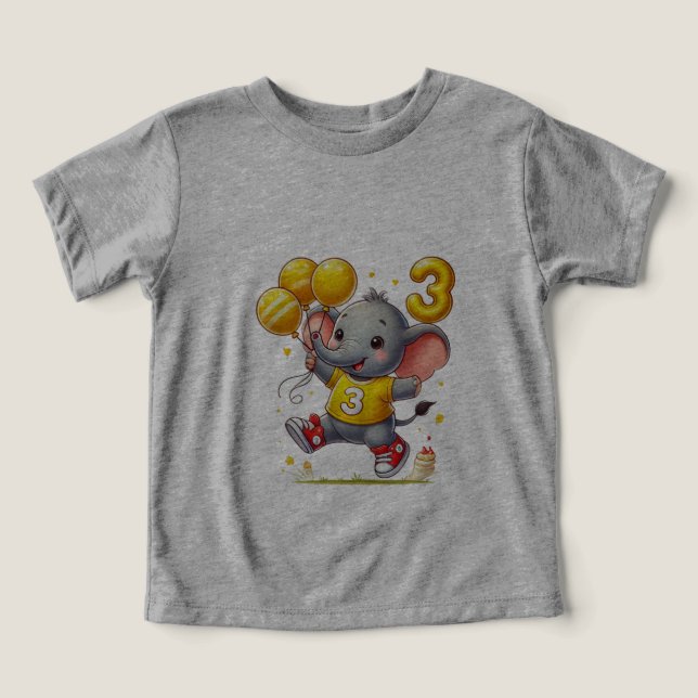 Grande Celebração: Elefante com Balões Todd (Design frontal)