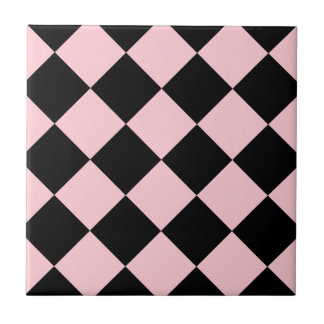 Grande Checkered de Diag - preto e rosa