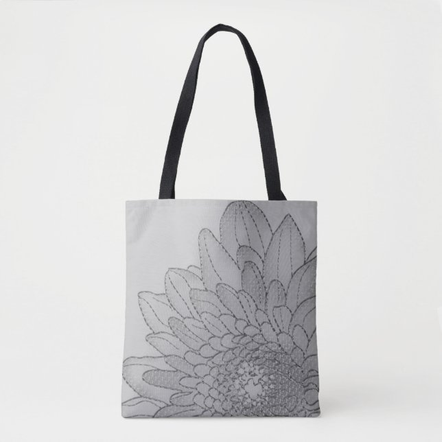 Grande Cinza de girassol | Tote Bag (Frente)