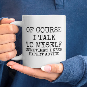 Grande Claro que Falo Comigo Caneca de Café Divertida