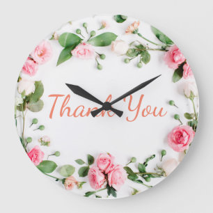 Grande Clássico e Trendy Floral Obrigado Relógio