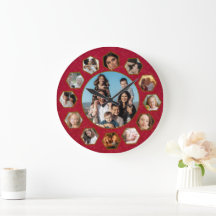 Colagem de Fotos Personalizada Relógio | Presente 