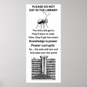 Grande Comida Na Biblioteca Poster