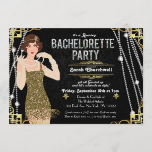 Grande convite de Bachelorette da menina do