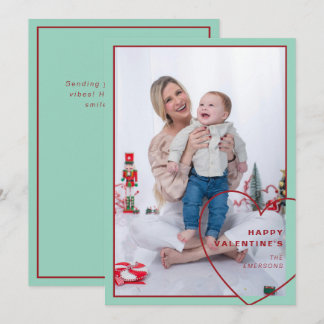 Grande coração com cartões de fotos design moderno