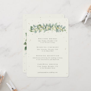 Grande Creme Snowberry+Eucalyptus Wedding Itinerár