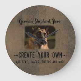 Grande Crie seu próprio relógio de fotos do German shephe