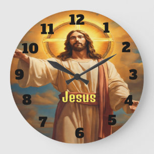 Grande Cristo de Jesus no Eterno do relógio de ponto