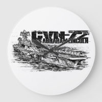 CVN-72 Abraham Lincoln Round (Grande) Relógio de P