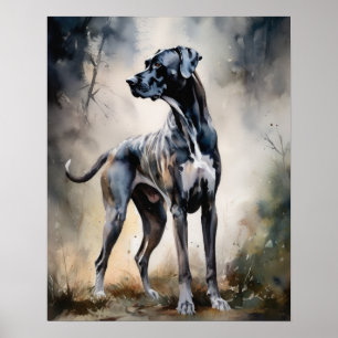 Grande Dane Dog Art Impressão Poster