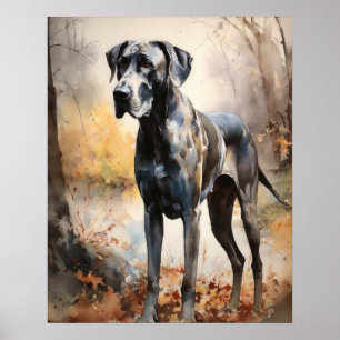 Grande Dane Dog Art Impressão Poster