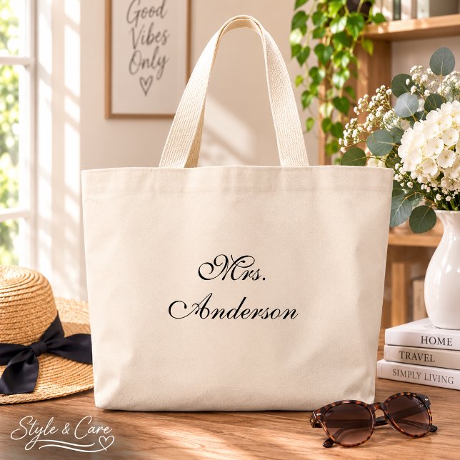 Grande Design de Bolsa Tote Espaçosa com Nome Personaliza (Personalized Name Spacious Tote Bag Design)