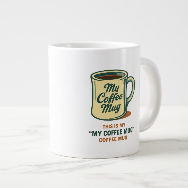 Grande Design de Humor de Caneca de Café Retrô (Frente Esquerda)