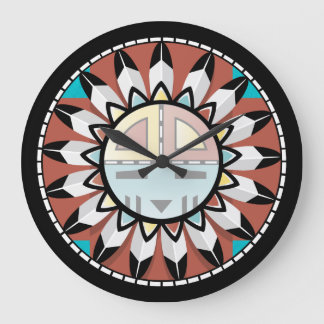 Grande Design de Relógio Hopi Americano Nativo