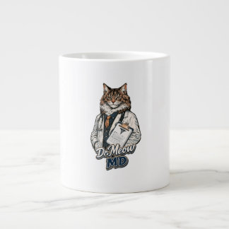 Grande Dr. Meow MD - Caneca de Café Jumbo Médico de Gato