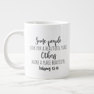 Grande Duas caneca gigante de café com caneca lateral