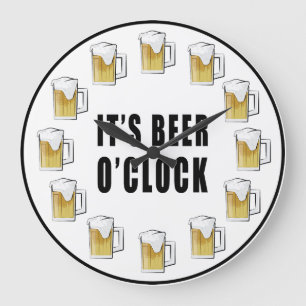 Grande É Hora da Cerveja - Design de Relógio Divertido