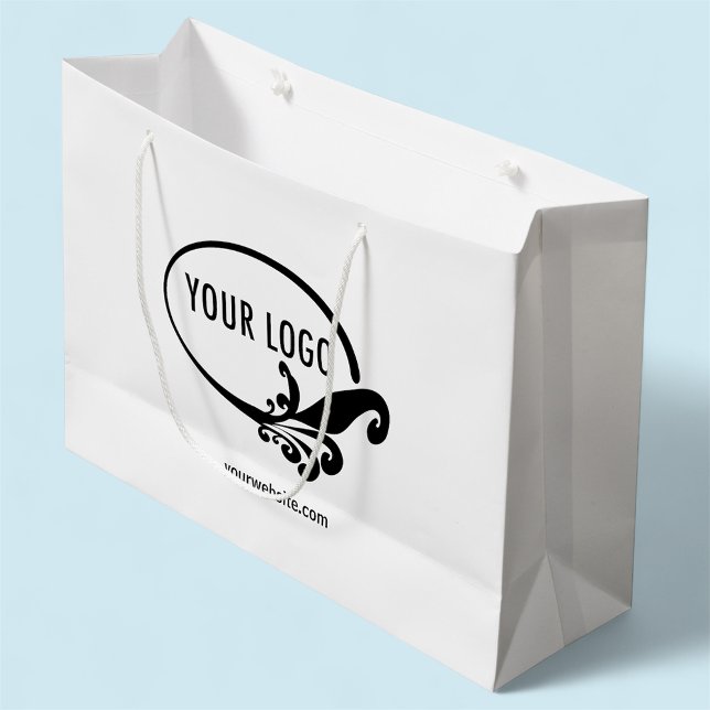 Grande Empresa de Sacolas de Presente Personalizad (MISOOK 12.5 x 4 x 9 inch White Gift Bag with Logo)