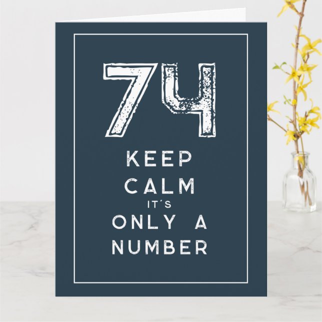 Grande engraçadinho mantenha calma meme 74º Cartão (Flor Amarela)
