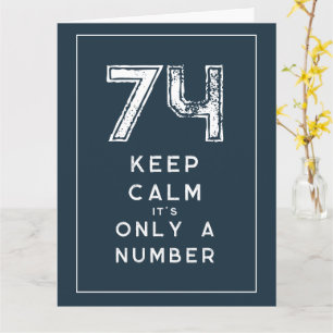 Grande engraçadinho mantenha calma meme 74º Cartão