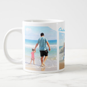Grande Envie Sua Colagem de Fotos Caneca de Café Presente