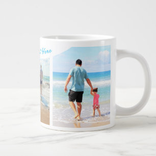 Grande Envie Sua Colagem de Fotos Caneca de Café Presente