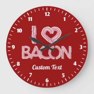Grande Eu Adoro Relógio De Bacon