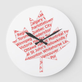 Grande Folha de mapeamento com o relógio das cidades cana