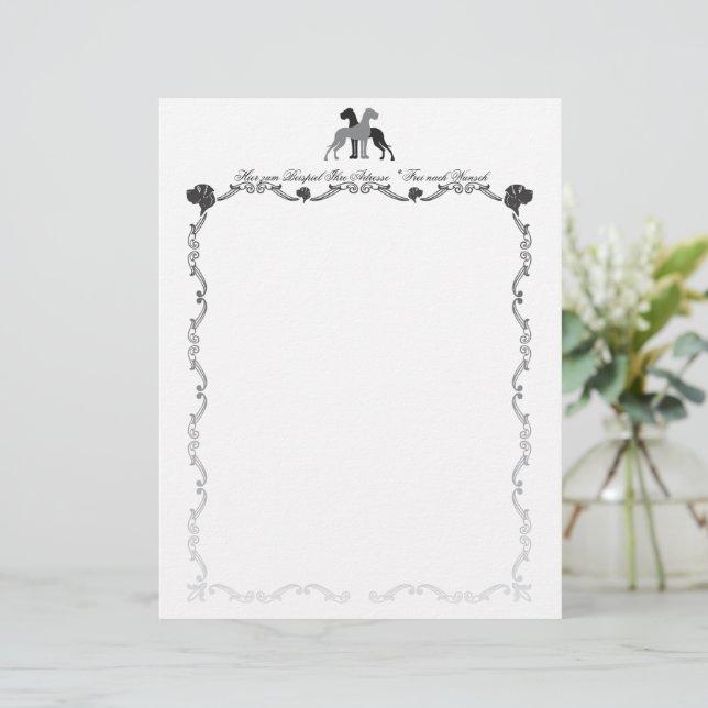 Grande Fronteira Floral do Dinamarquês  (Em pé/Frente)