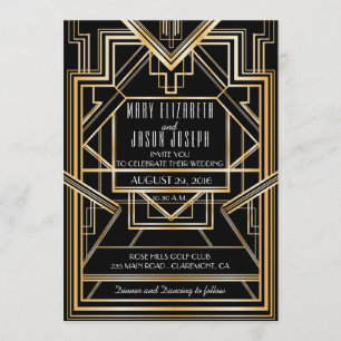 Grande Gatsby inspirou o convite do casamento