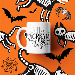 Grande Gritar de café e caneca de açúcar