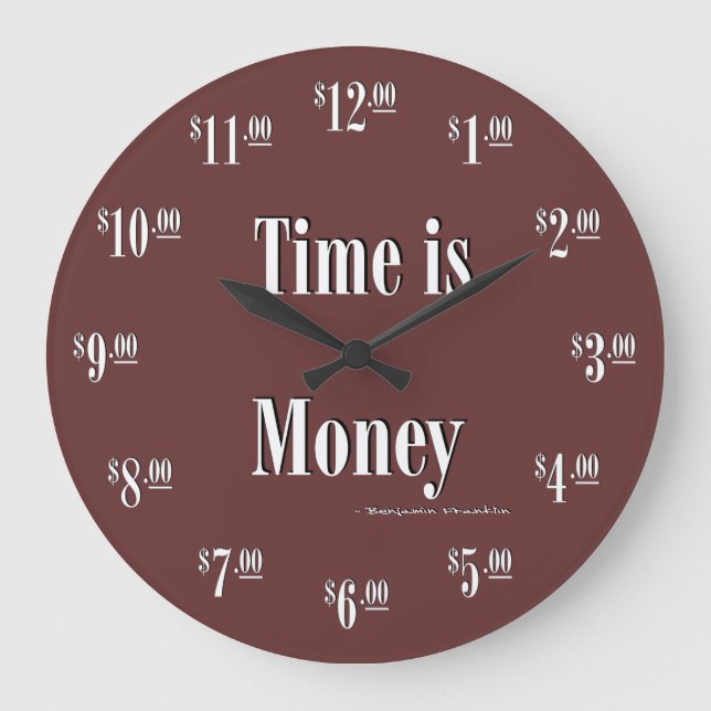 Grande Hora é Relógio de Dinheiro - Texto Branco (Frente)