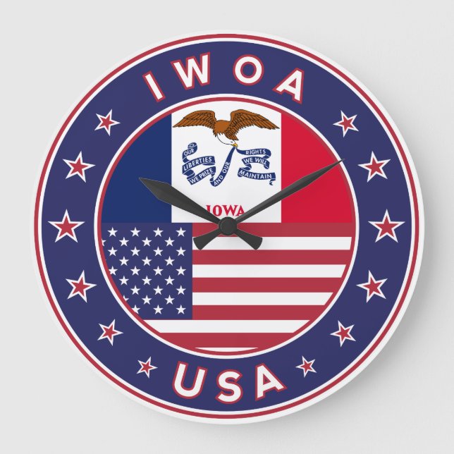 Grande Iowa, Iowa sticker, saco, relógio (Frente)