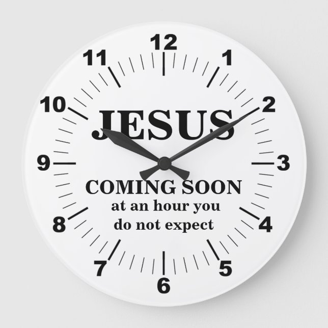 GRANDE JESUS VINDO EM BREVE NO RELÓGIO (Frente)