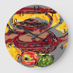 Grande Kettle de chá de relógio com Fruta