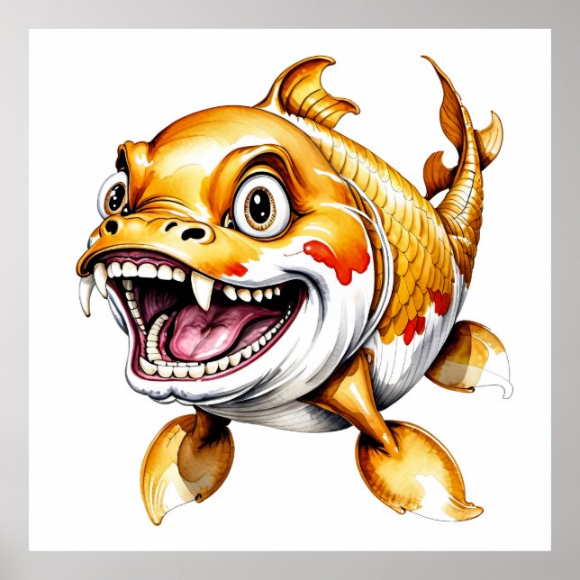 Grande Koi Carp - Impressão de Arte Arquivada (Frente)