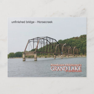 Grande Lago cartão postal da ponte inacabada Oklah