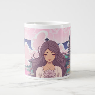 Grande Linda Caneca de Café Rosa