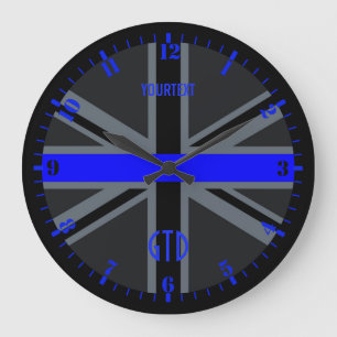 Grande Linha Azul Fina Personalizada no Relógio Union Jac