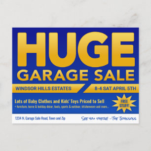 Grande Liquidação de Garagem - Cartão Postal