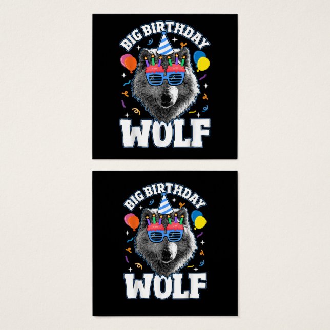Grande Lobo de Aniversário para Lobos (Frente & Verso)