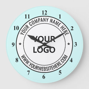 Grande Logotipo de sua empresa e relógio do Promocional d