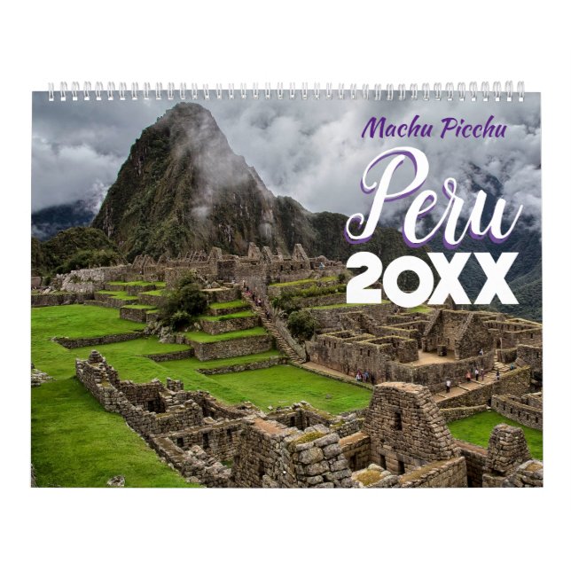 Grande Machu Picchu Peru Calendário Cênico de Pare (Capa)