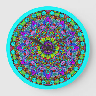 Grande Manipular a pintura Mandala Relógio Face 4