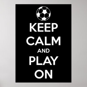 Grande mantenha a calma e o jogo no poster preto