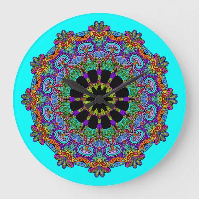 Grande Manuscrito Mandala Relógio Face 24 (Frente)