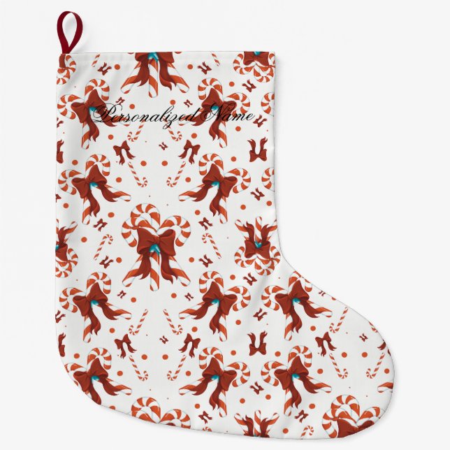 Grande Meia de Natal Charme de Hortelã (Frente)