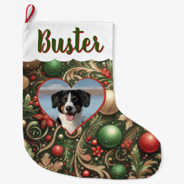Grande Meia de Natal com Qualquer Foto, Pessoa ou Pet