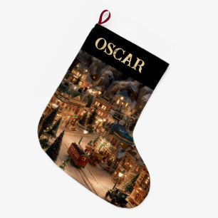 Grande Meia de Natal da Aldeia de Inverno Personalizada