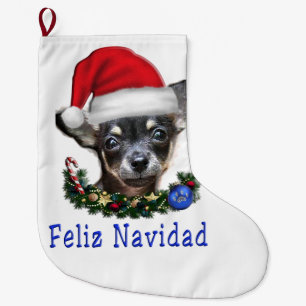 Grande meia de Natal de cachorro